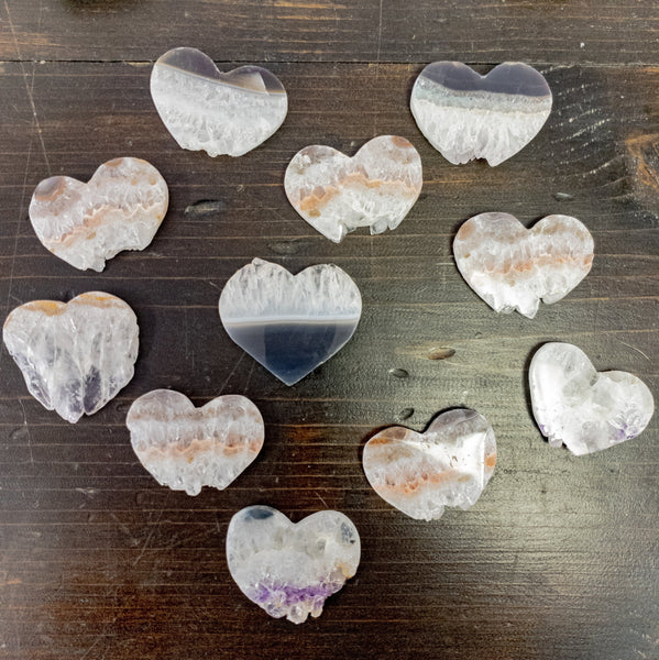 Heart Shaped Amethyst Slices